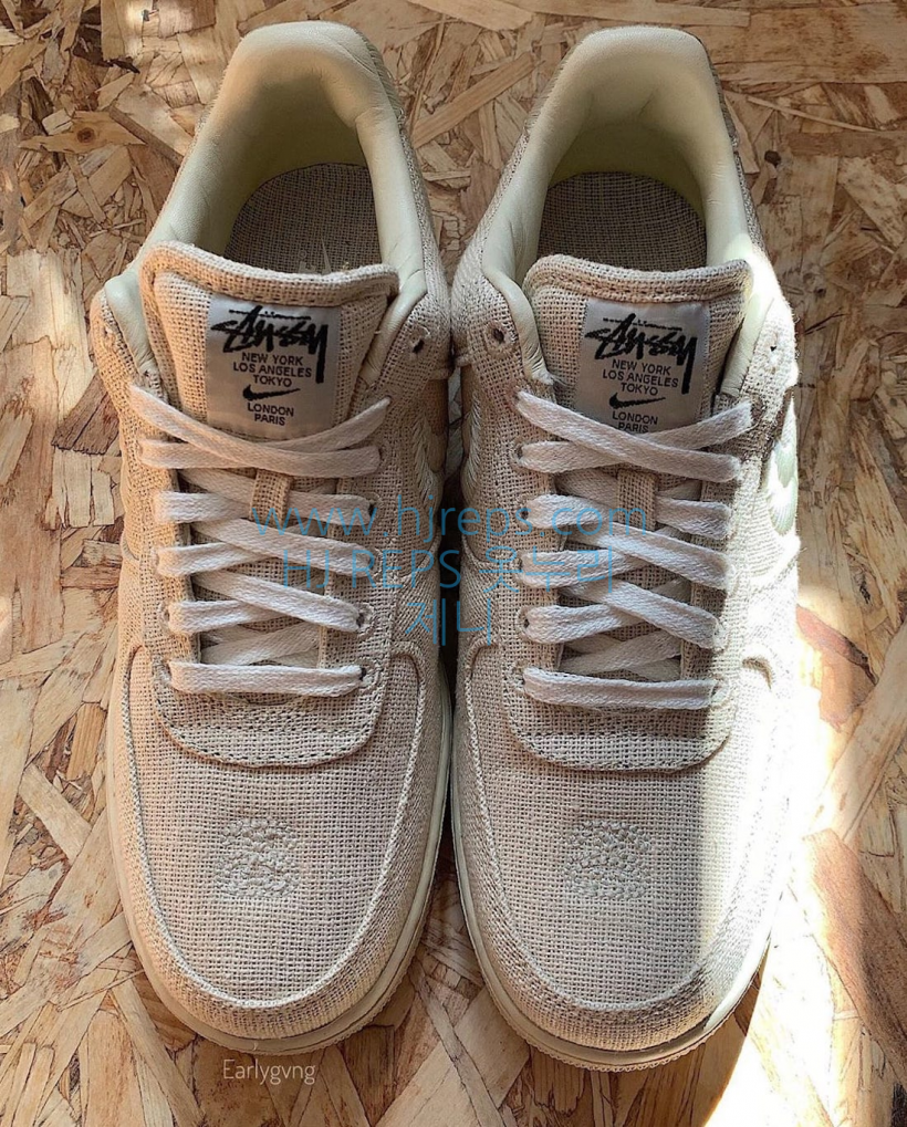 Stussy Nike Air Force 1 Low Fossil Stone 출시일 퍼스트 룩